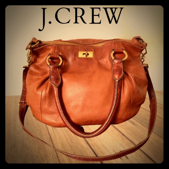 J. Crew Handbags - J crew Brampton hobo bag cognac EUC